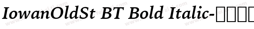 IowanOldSt BT Bold Italic字体转换